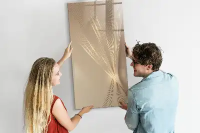 Magnetisk whiteboard til tør-aftørring i designet abstrakt lys