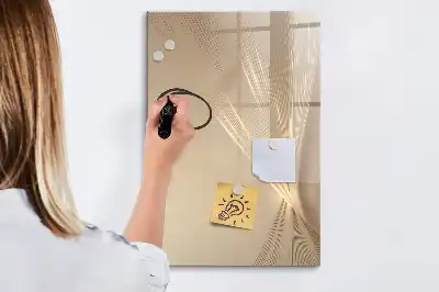 Magnetisk whiteboard til tør-aftørring i designet abstrakt lys