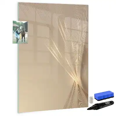 Magnetisk whiteboard til tør-aftørring i designet abstrakt lys
