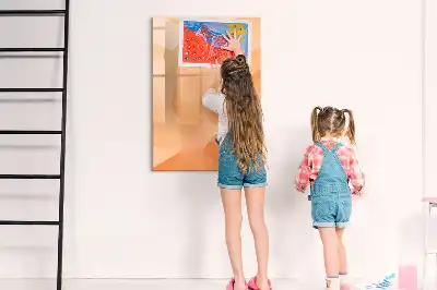 Magnetisk tørresletteboard med motiv af abstrakt trekantsmønster