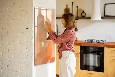 Magnetisk tørresletteboard med motiv af abstrakt trekantsmønster