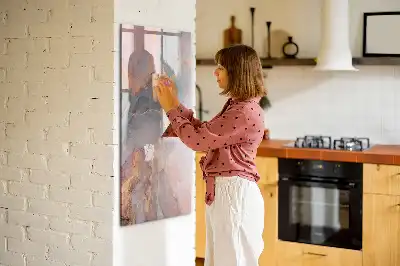 Magnetisk tørresletteboard i marmor-design