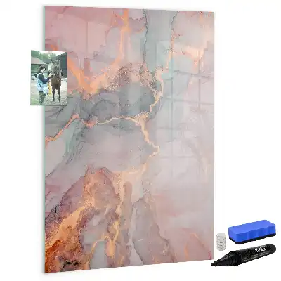 Magnetisk tørresletteboard i marmor-design