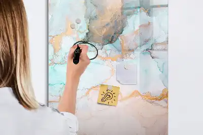 Magnetisk whiteboard med abstrakt blækmotiv