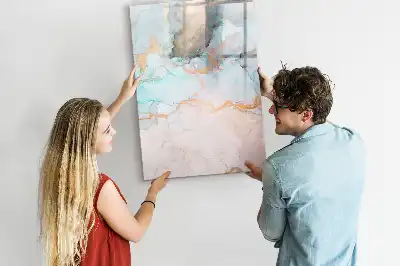 Magnetisk whiteboard med abstrakt blækmotiv