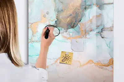 Magnetisk whiteboard med abstrakt blækmotiv
