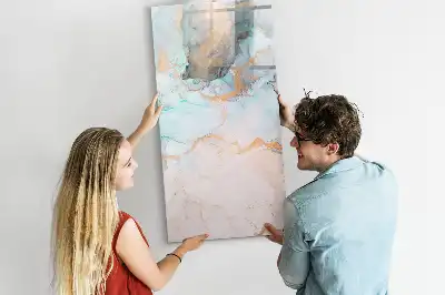 Magnetisk whiteboard med abstrakt blækmotiv