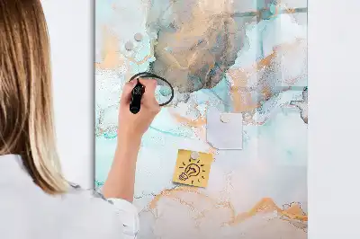 Magnetisk whiteboard med abstrakt blækmotiv