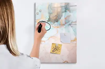 Magnetisk whiteboard med abstrakt blækmotiv