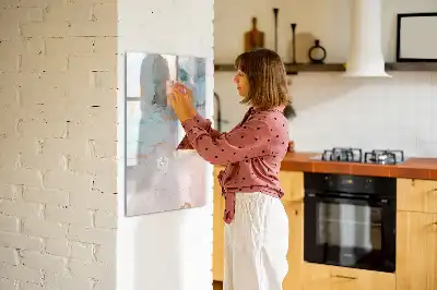 Magnetisk whiteboard med abstrakt blækmotiv