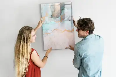 Magnetisk whiteboard med abstrakt blækmotiv