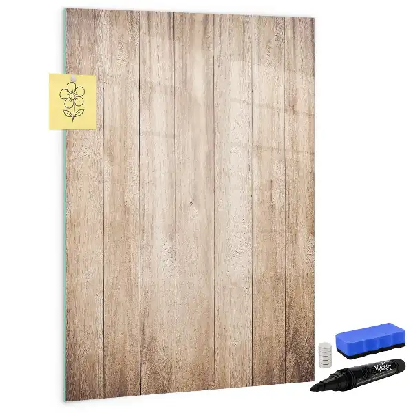 Magnetisk whiteboard i lyst træ
