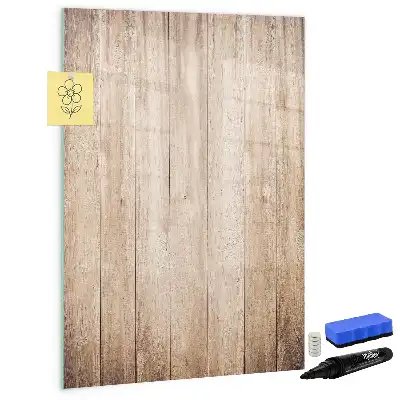 Magnetisk whiteboard i lyst træ