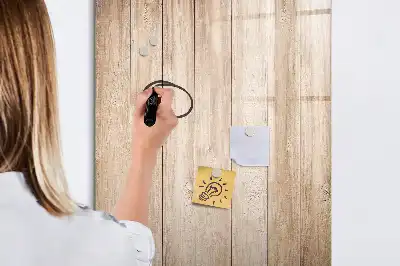 Magnetisk whiteboard i lyst træ
