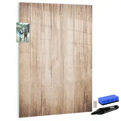 Magnetisk whiteboard i lyst træ