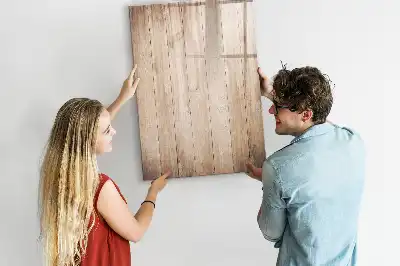 Magnetisk whiteboard i lyst træ