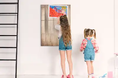 Magnetisk whiteboard i lyst træ