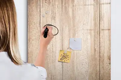 Magnetisk whiteboard i lyst træ