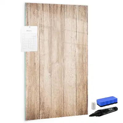 Magnetisk whiteboard i lyst træ