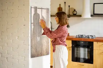 Magnetisk whiteboard i lyst træ