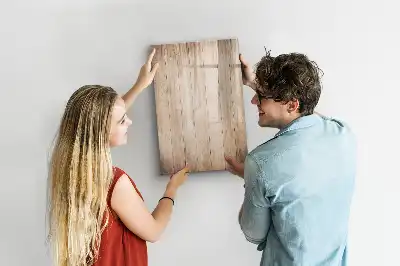 Magnetisk whiteboard i lyst træ