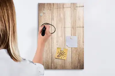 Magnetisk whiteboard i lyst træ