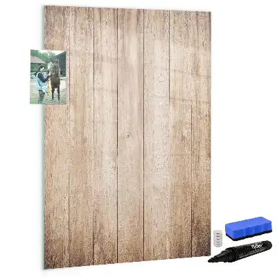 Magnetisk whiteboard i lyst træ