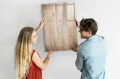 Magnetisk whiteboard i lyst træ