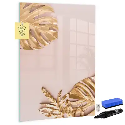 Magnetisk tavle med motiv af gyldne blade