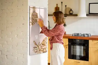 Magnetisk tavle med motiv af gyldne blade