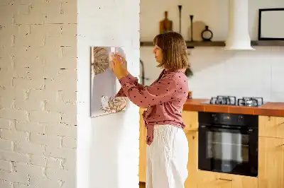 Magnetisk tavle med motiv af gyldne blade
