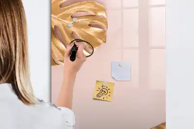 Magnetisk tavle med motiv af gyldne blade