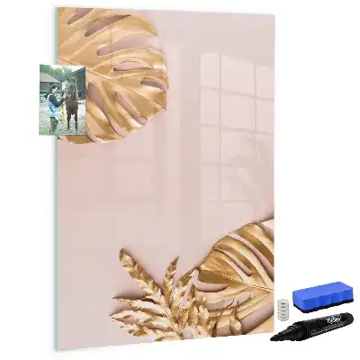 Magnetisk tavle med motiv af gyldne blade