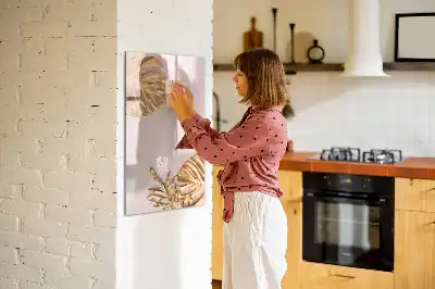 Magnetisk tavle med motiv af gyldne blade