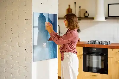 Magnetisk whiteboard motiv med vandabstraktion