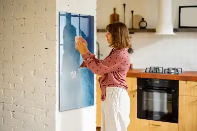 Magnetisk whiteboard motiv med vandabstraktion