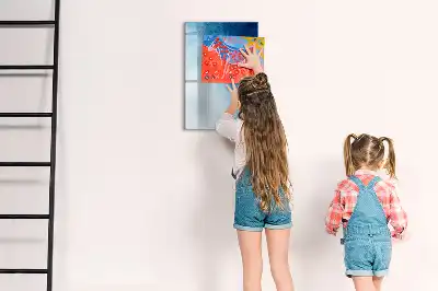 Magnetisk whiteboard motiv med vandabstraktion