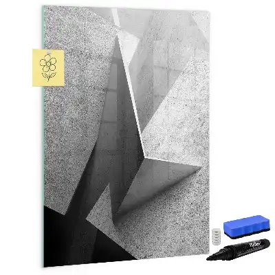 Magnetisk whiteboard med geometrisk abstrakt motiv