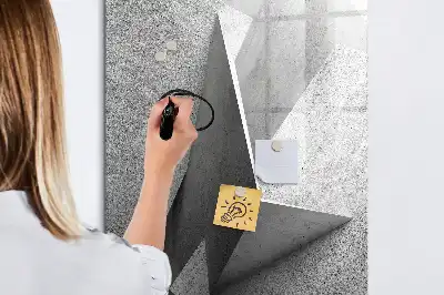 Magnetisk whiteboard med geometrisk abstrakt motiv