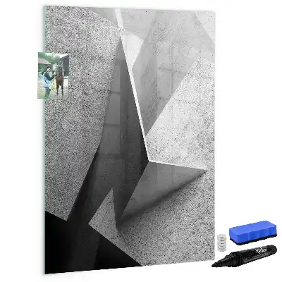 Magnetisk whiteboard med geometrisk abstrakt motiv