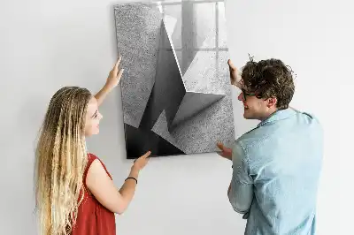 Magnetisk whiteboard med geometrisk abstrakt motiv