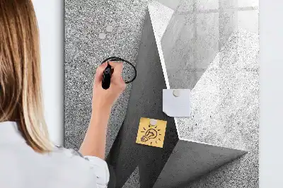 Magnetisk whiteboard med geometrisk abstrakt motiv