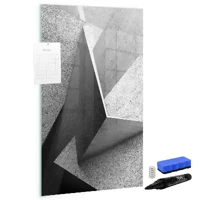 Magnetisk whiteboard med geometrisk abstrakt motiv