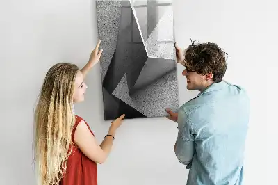 Magnetisk whiteboard med geometrisk abstrakt motiv