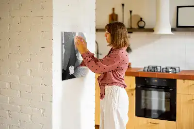 Magnetisk whiteboard med geometrisk abstrakt motiv