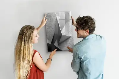 Magnetisk whiteboard med geometrisk abstrakt motiv