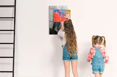 Magnetisk whiteboard med geometrisk abstrakt motiv
