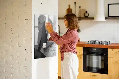 Magnetisk whiteboard med geometrisk abstrakt motiv