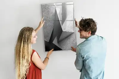 Magnetisk whiteboard med geometrisk abstrakt motiv
