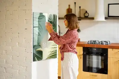 Tropisk monstera magnetisk opslagstavle med tørreslette